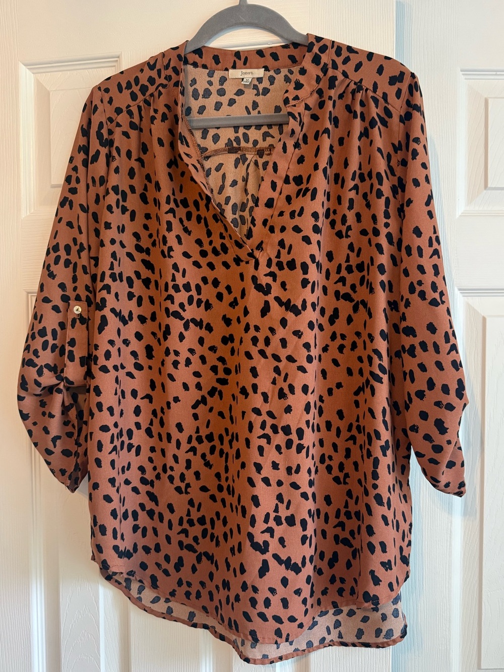 Leopard spec blouse/work top